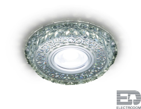 Встраиваемый точечный светильник со светодиодной лентой S393 CH хром/прозрачный хрусталь/MR16+3W(LED WHITE) - цена и фото