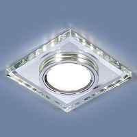 Встраиваемый точечный светильник со светодиодной подсветкой Elektrostandart 2229 MR16 SL зеркальный/серебро - цена и фото