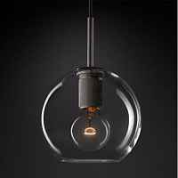 Подвесной светильник RH Utilitaire Globe Pendant Black ImperiumLoft - цена и фото