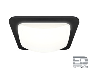 Комплект встраиваемого светильника с акрилом XC7902014 SBK/FR черный песок/белый матовый MR16 GU5.3 (C7902, N7756) - цена и фото