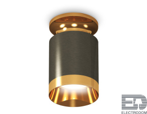 Комплект накладного светильника XS6303140 DCH/PYG черный хром/золото желтое полированное MR16 GU5.3 (N6905, C6303, N6134) - цена и фото