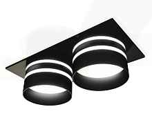 Комплект встраиваемого светильника с акрилом XC7636042 SBK/FR черный песок/белый матовый MR16 GU5.3 (C7636, N7142) - цена и фото