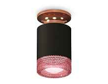 Комплект накладного светильника с композитным хрусталем XS6302182 SBK/PPG/PI черный песок/золото розовое полированное/розовый MR16 GU5.3 - цена и фото