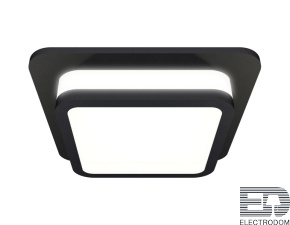 Комплект встраиваемого светильника с акрилом XC7902012 SBK/FR черный песок/белый матовый MR16 GU5.3 (C7902, N7751) - цена и фото